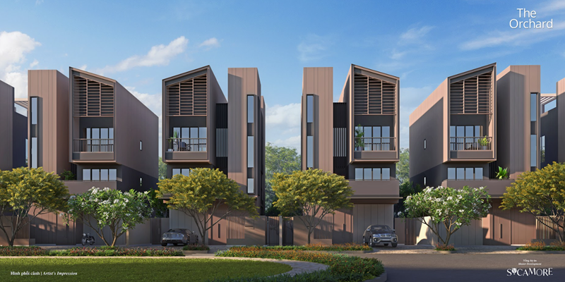 sản phẩm nhà phố ở The Orchard