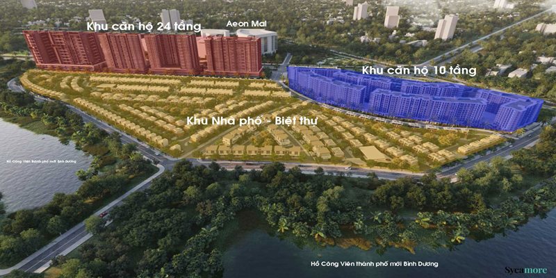 Phối cảnh tổng thể khu đô thị Sycamore