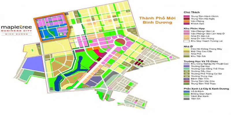 Bản đồ quy hoạch TP Mới Bình Dương